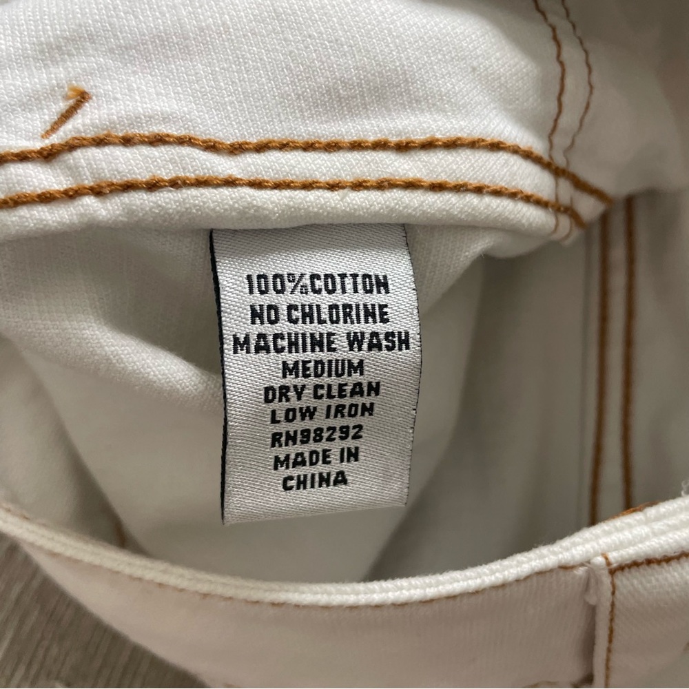 Tibi White Denim Skirt Button Front A Line - Picture 5 of 5